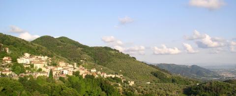 Panorama delle colline della Versilia